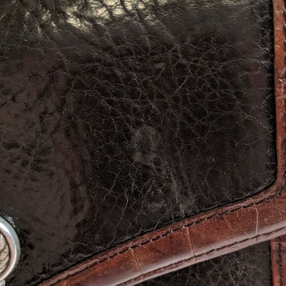 Brighton black & brown leather wallet silver hardware - Picture 5 of 11